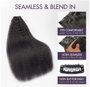  Kinky Straight Hair Bundles| Fits Comfortably| Ultra Seamless| Non Slip for Daily